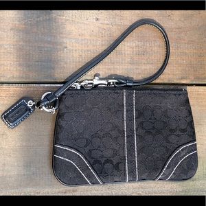 Coach classic black wristlet